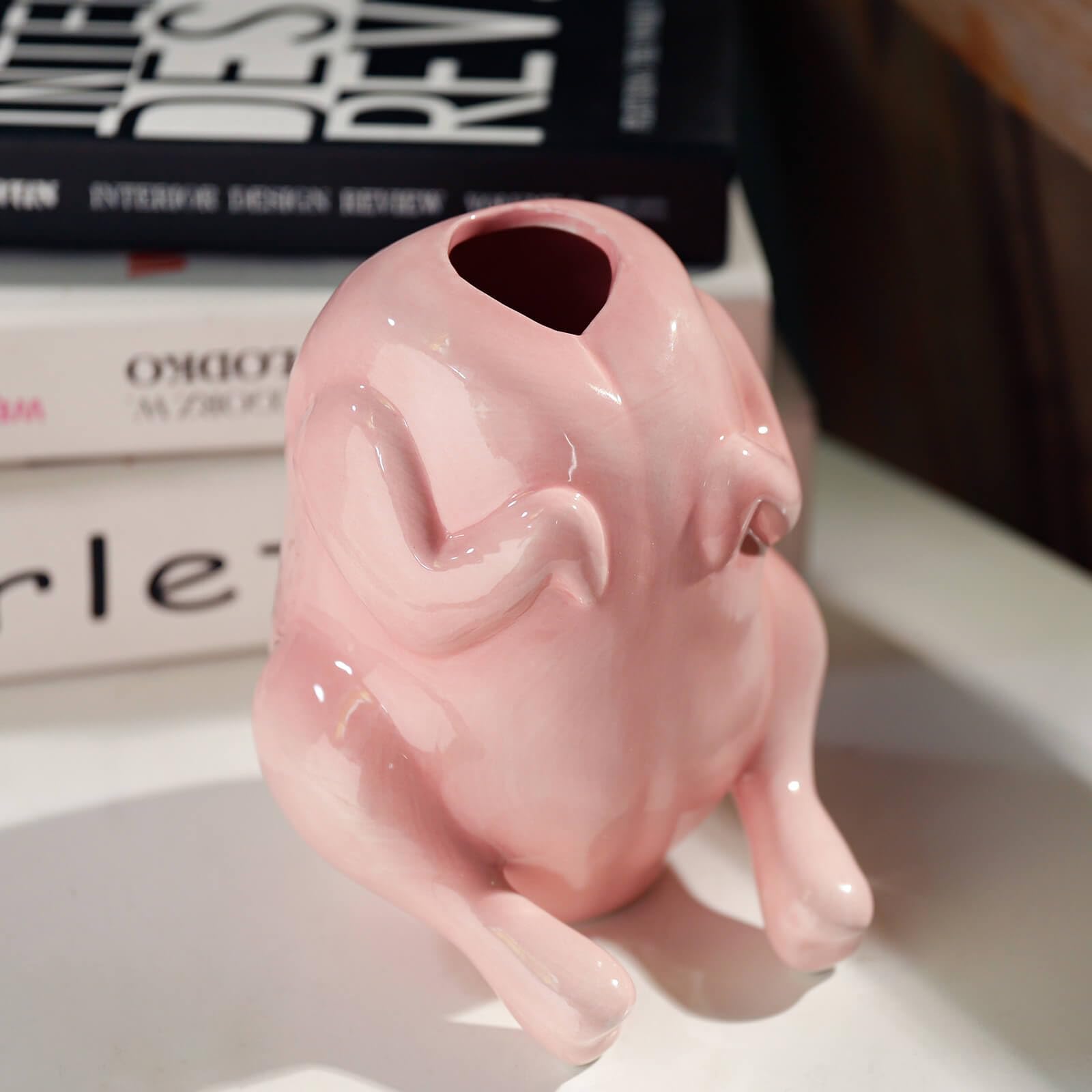 SAANG & JAT uncooked turkey planter, whimsical desk decor