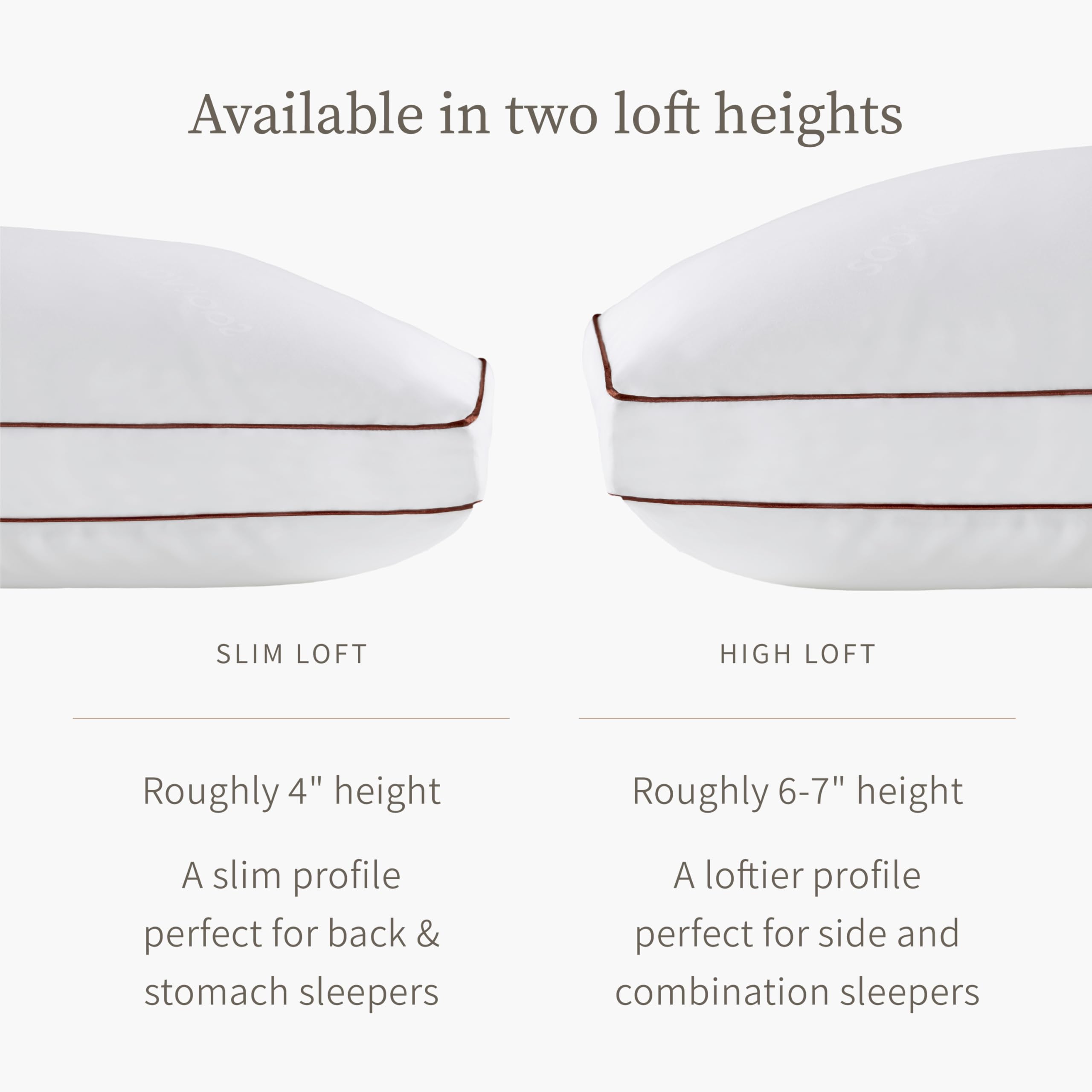 Saatva pillow gusseted sides help maintain shape during the night