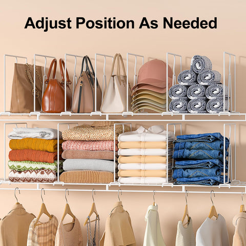 Saccik dividers help separate bulky items like towels and jeans.