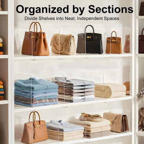 Saccik Purse Organizer 8-pack easy installation for instant shelf setup.