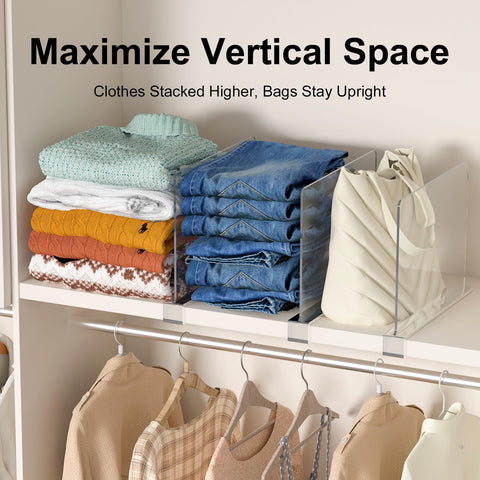 Saccik Purse Organizer 8-pack shelf-organization for handbags and clothes.