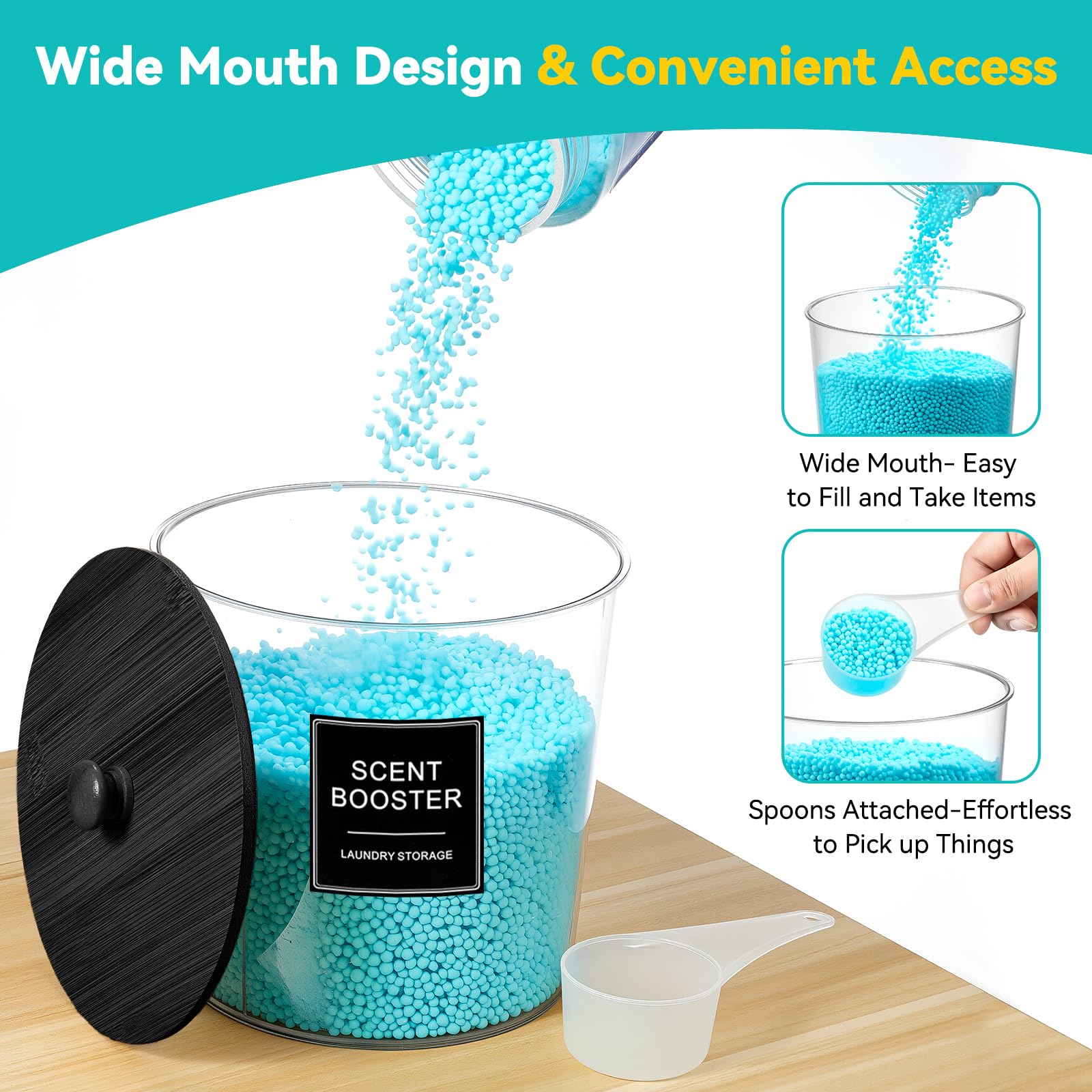 SACIOVEE waterproof labels help you label containers clearly.