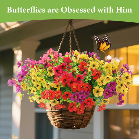SAEUYVB realistic petal and leaf design enhances balcony decor