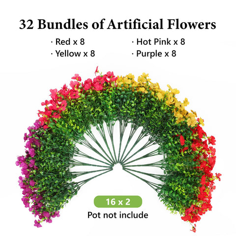SAEUYVB UV-resistant outdoor flowers designed for year-round porch displays
