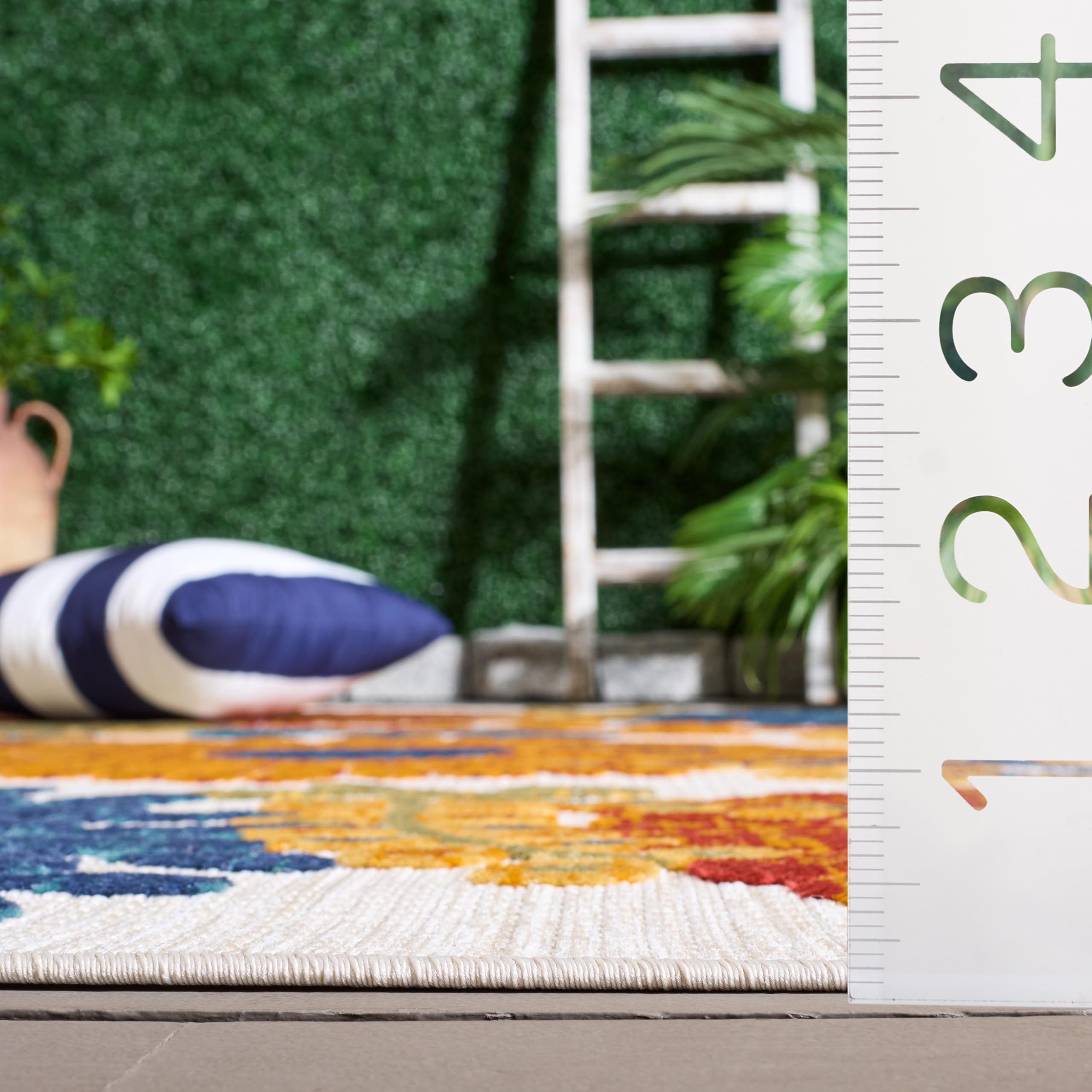 Safavieh Cabana 4x6 rug; easy hose-down cleaning after outdoor gatherings.