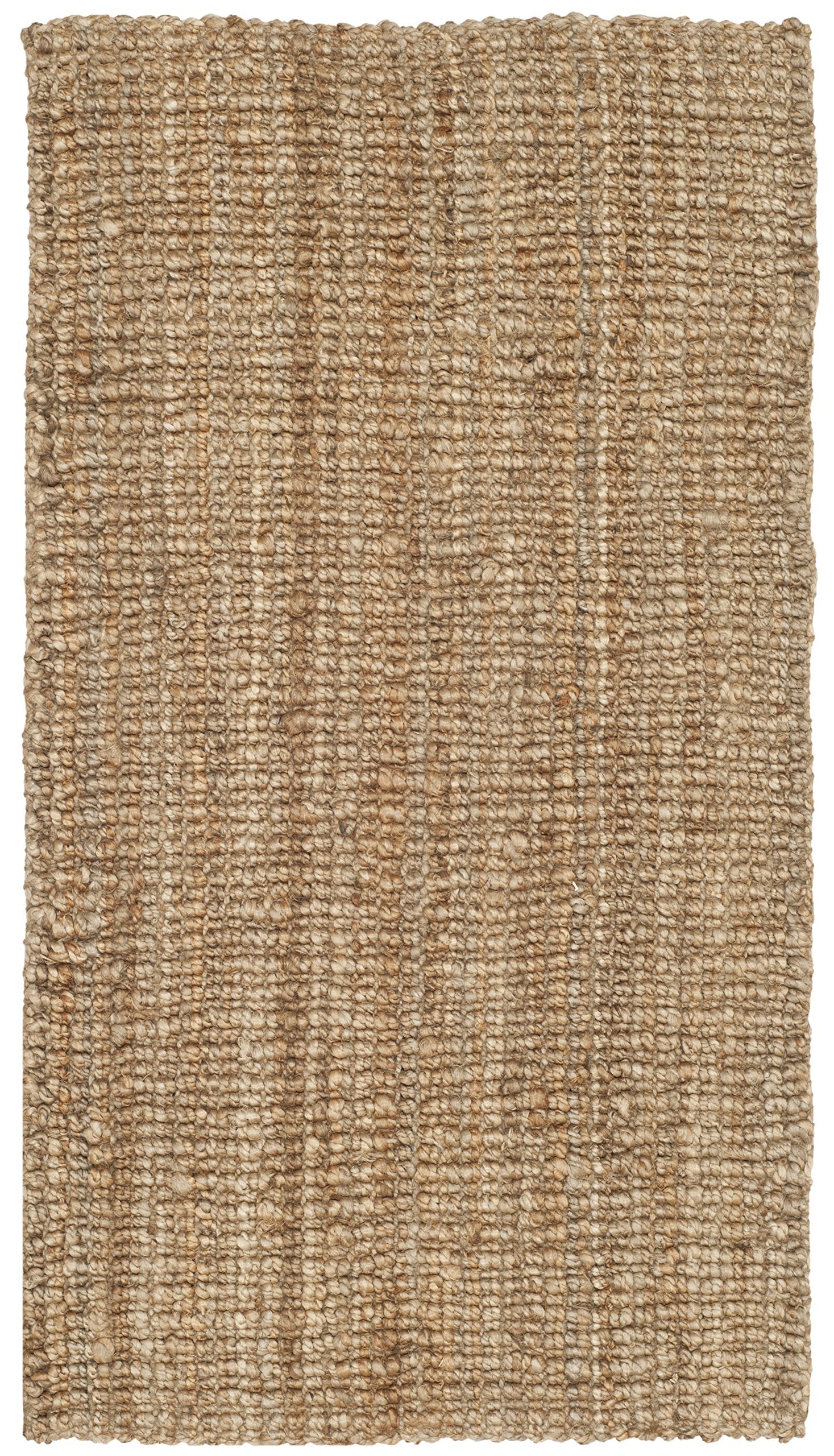 SAFAVIEH natural brown jute rug texture detail suitable for rustic interiors.