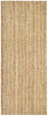 SAFAVIEH Natural Fiber handwoven jute runner shows chunky texture for cozy open-space living.