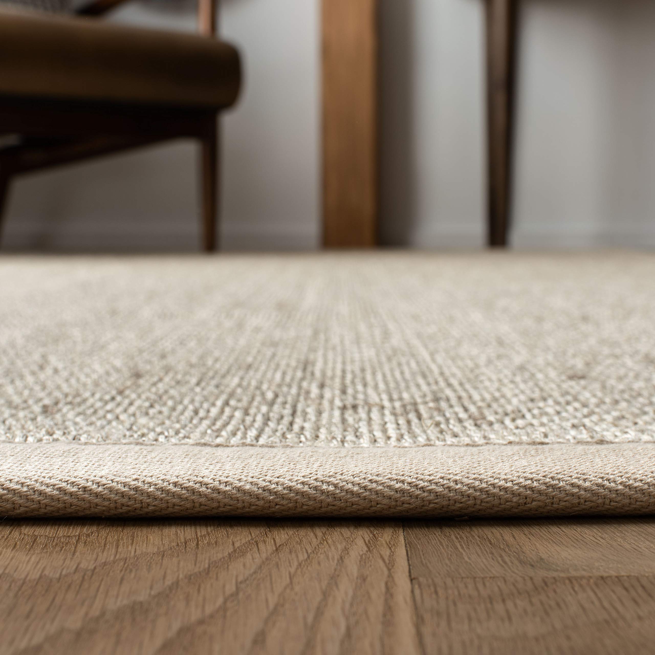 SAFAVIEH NF143C sisal weave closeup reveals durable, earthy fibers.