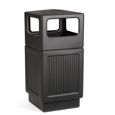 Safco Canmeleon 38-gallon trash can for indoor or outdoor use with durable construction