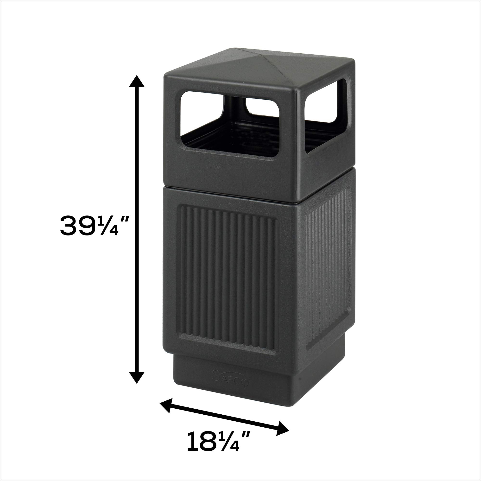 Safco Canmeleon galvanized-steel liner included for simple waste management