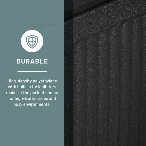 Safco Canmeleon weather-resistant body with UV inhibitors for outdoor durability