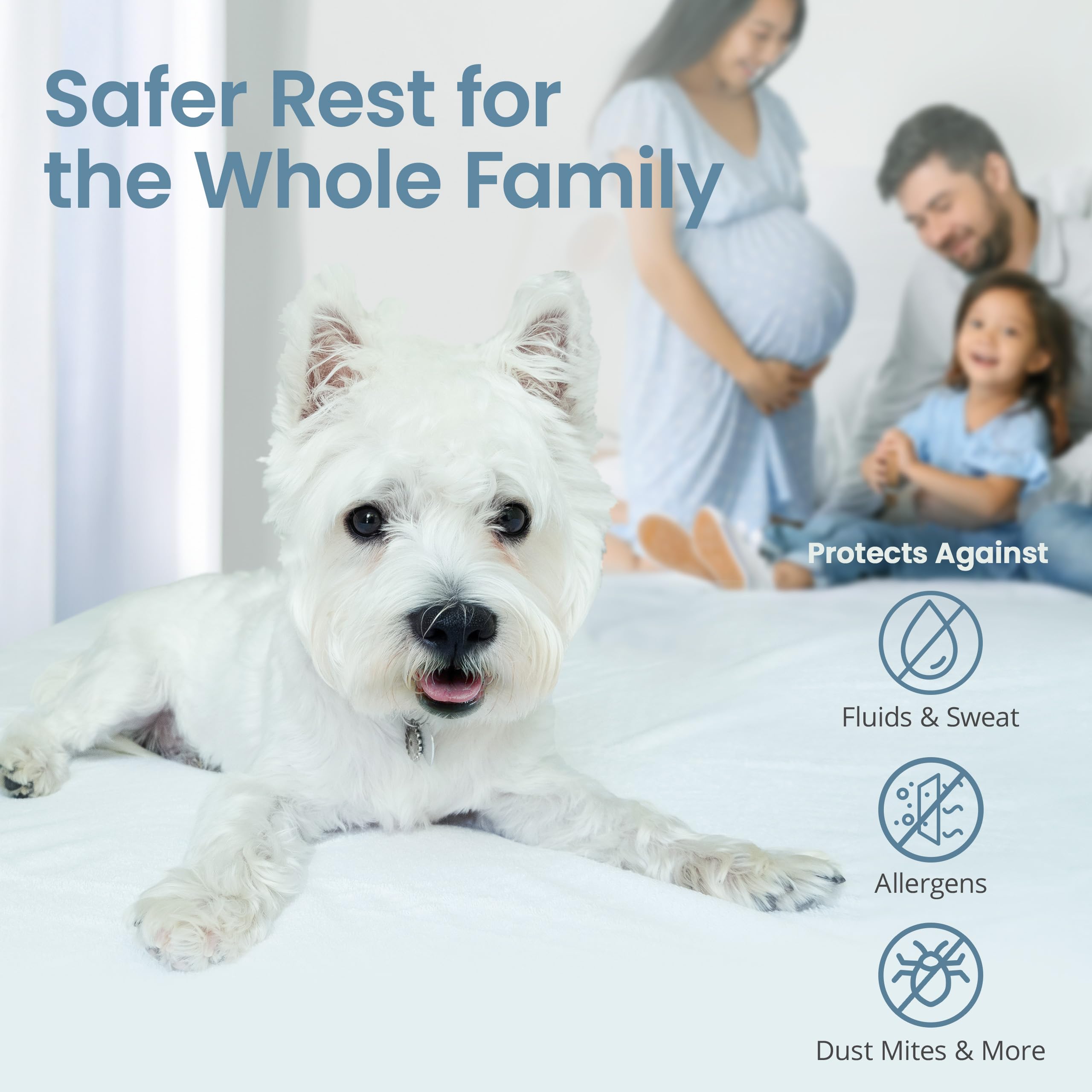 SafeRest durable zipper and stitching fit mattresses up to 15 inches thick.