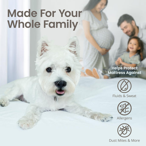 SafeRest queen protector fits mattresses up to 18 inches deep for full coverage