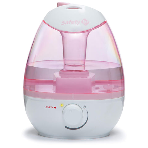Safety 1st filter-free cool mist humidifier pink front view improves room humidity for baby comfort