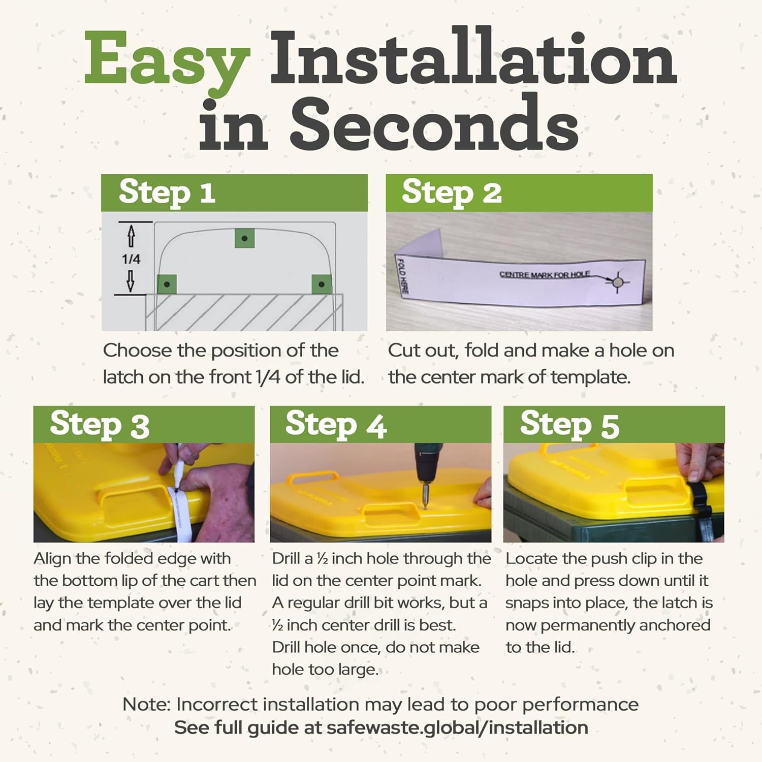 One-piece SafeWaste design reduces maintenance with no moving parts.