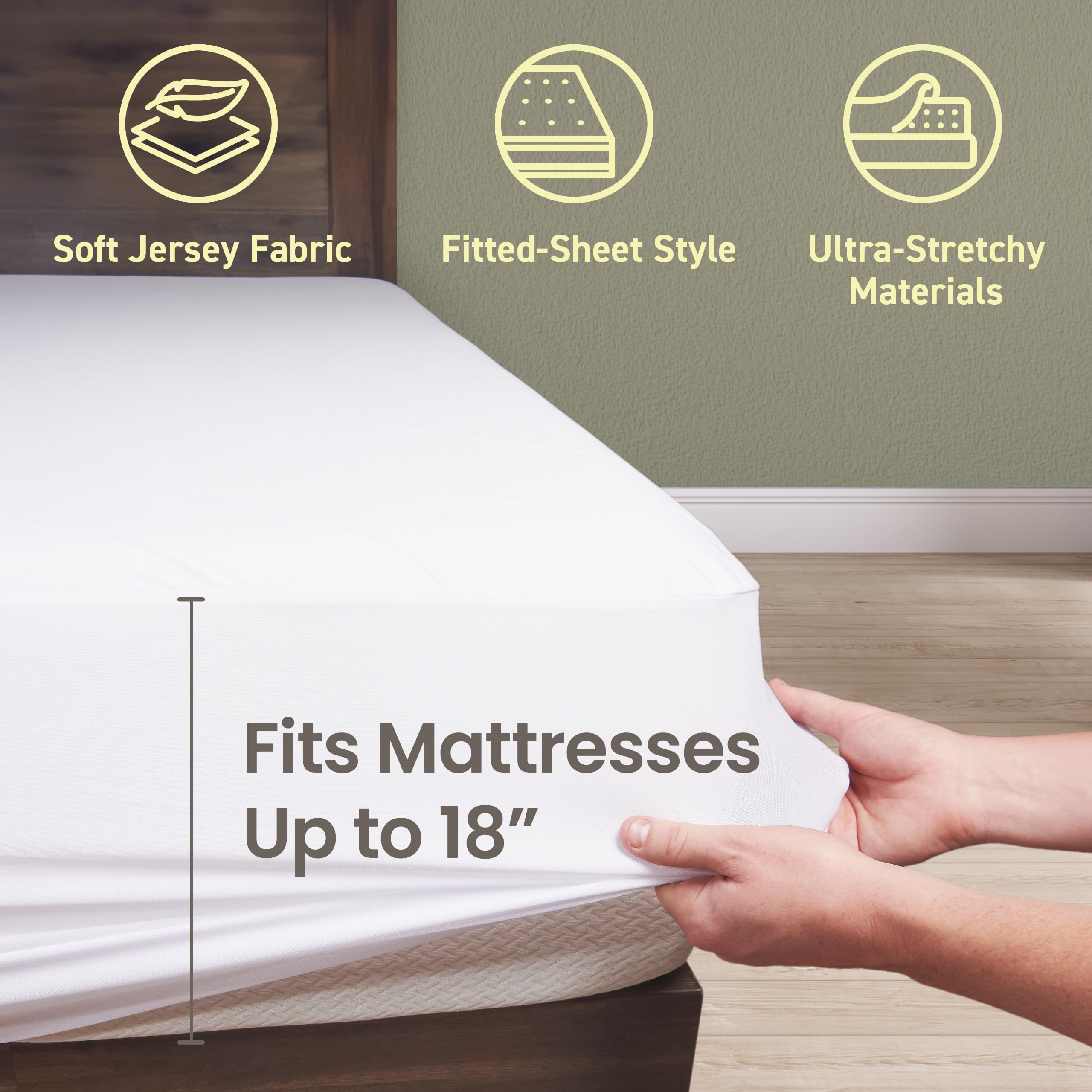 SafeRest noiseless breathable mattress protector keeps the king bed comfortable and free of rustling