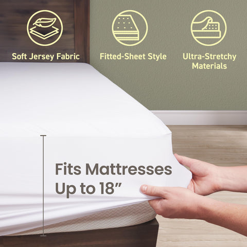SafeRest noiseless breathable mattress protector keeps the king bed comfortable and free of rustling