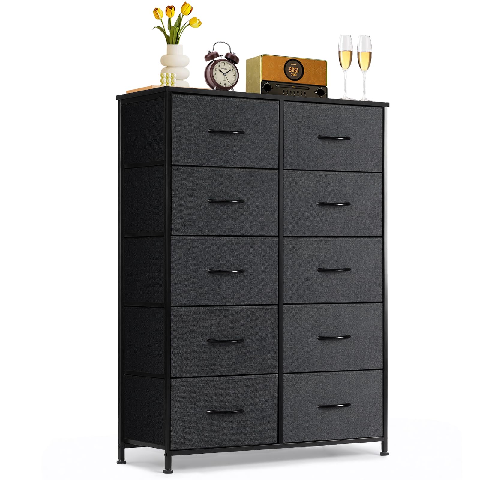 SageNest 10-drawer dresser with wood top offering ample storage and a stylish focal surface