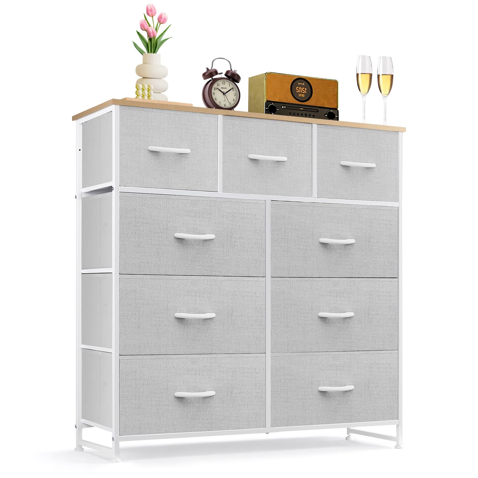SageNest 9-Drawer Dresser in a bedroom setup for enhanced organization.