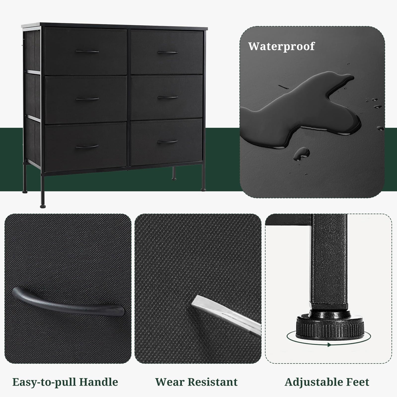 SageNest adjustable feet protect floors on uneven surfaces.