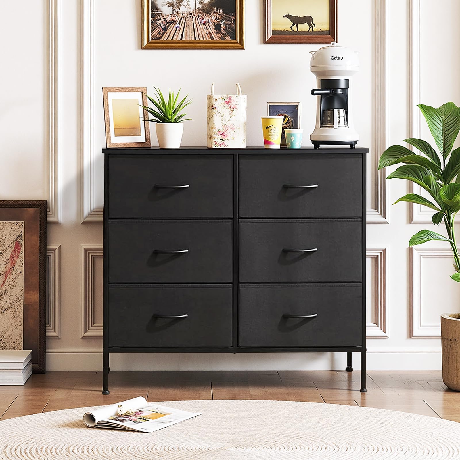 SageNest anti-tip safety kit keeps the dresser secure in busy homes.