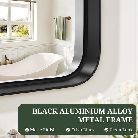 SageNest anti-rust frame mirror ready for humid bathrooms.