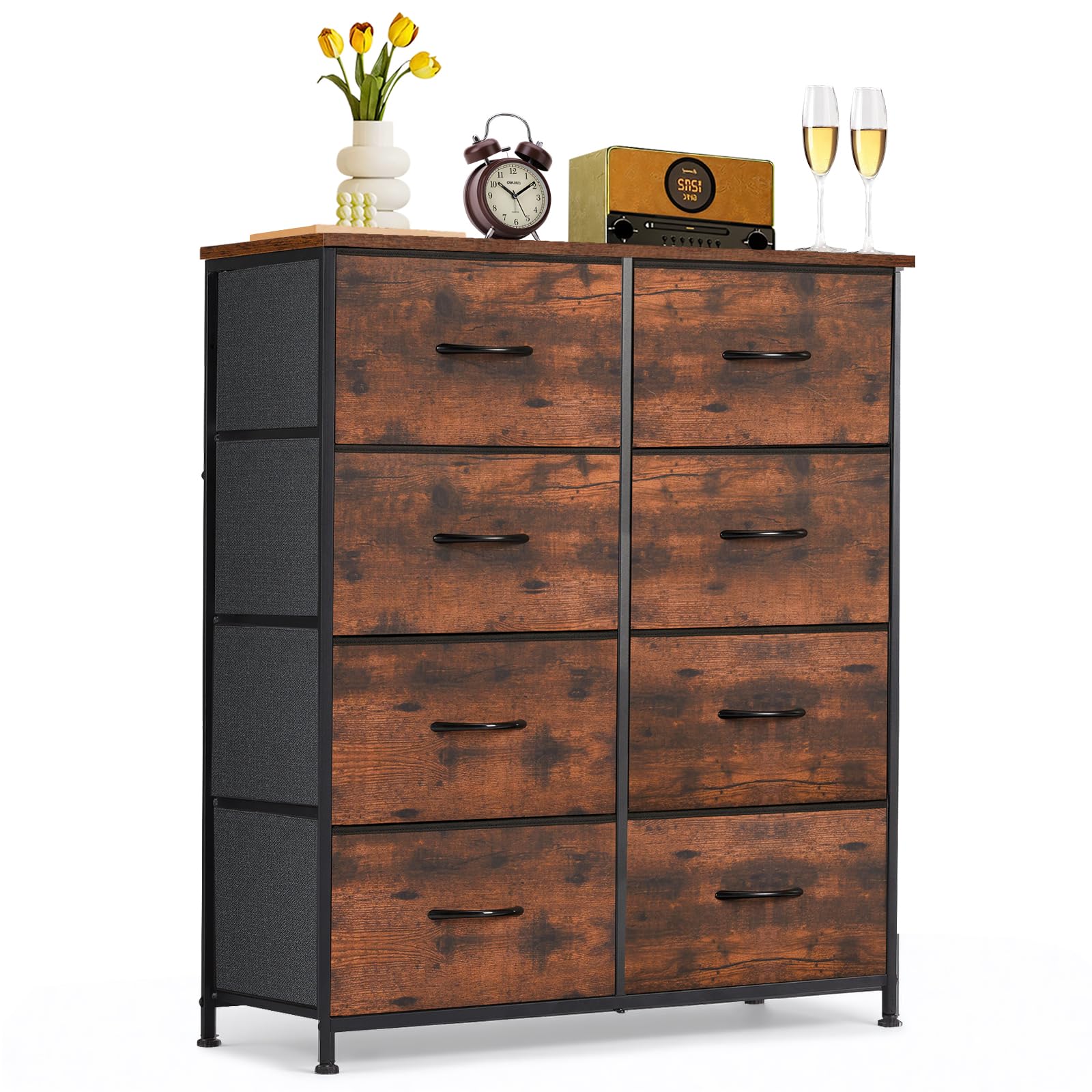 SageNest 8-drawer dresser front view for organized bedroom storage.