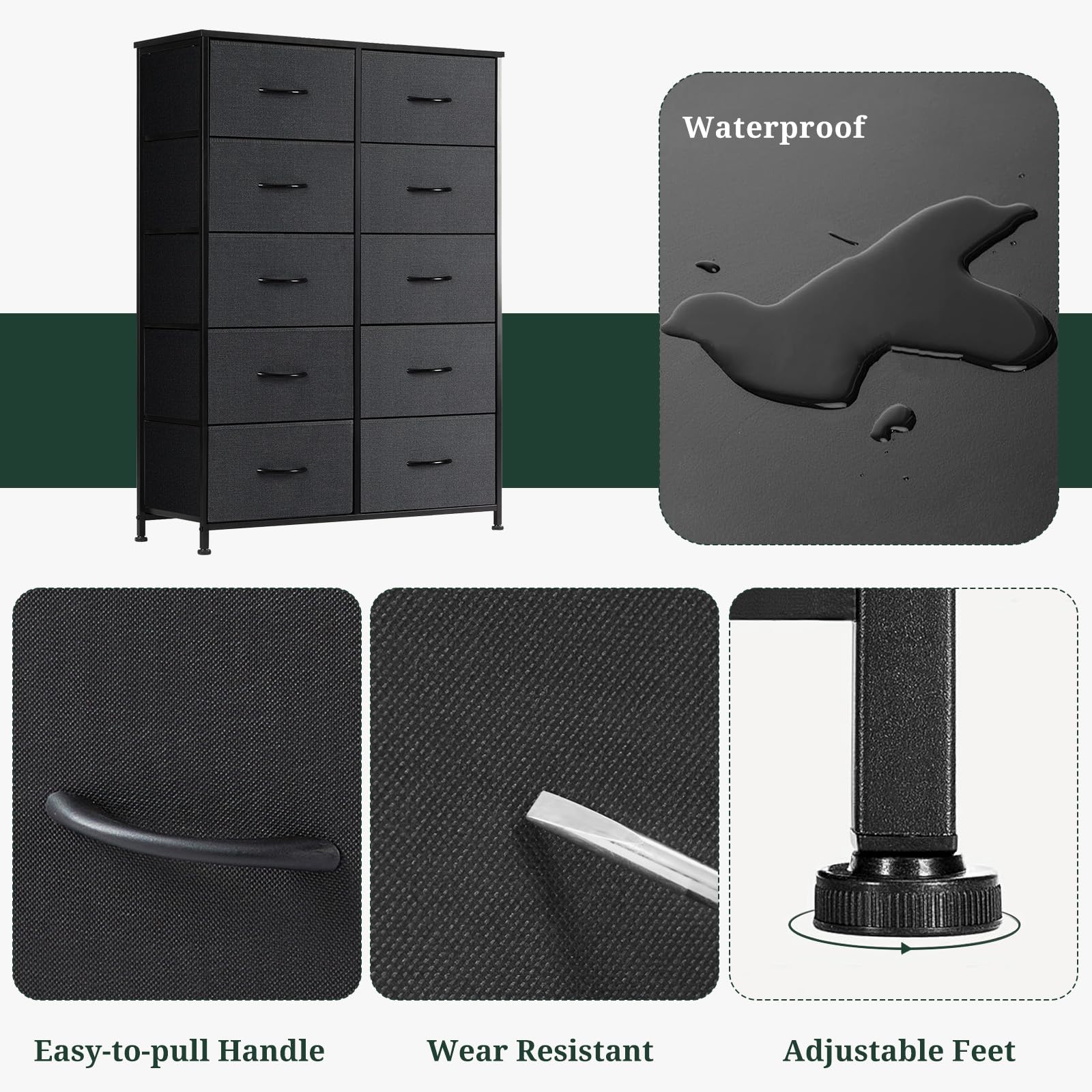 SageNest compact wide dresser fits small spaces without sacrificing storage