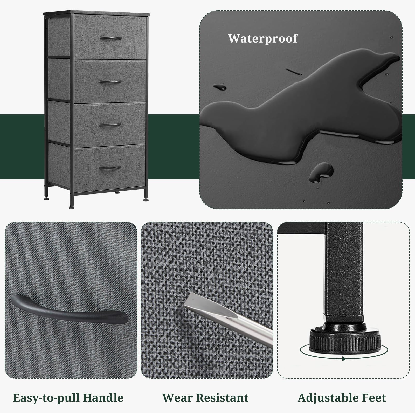 SageNest dorm room nightstand is compact and space efficient.