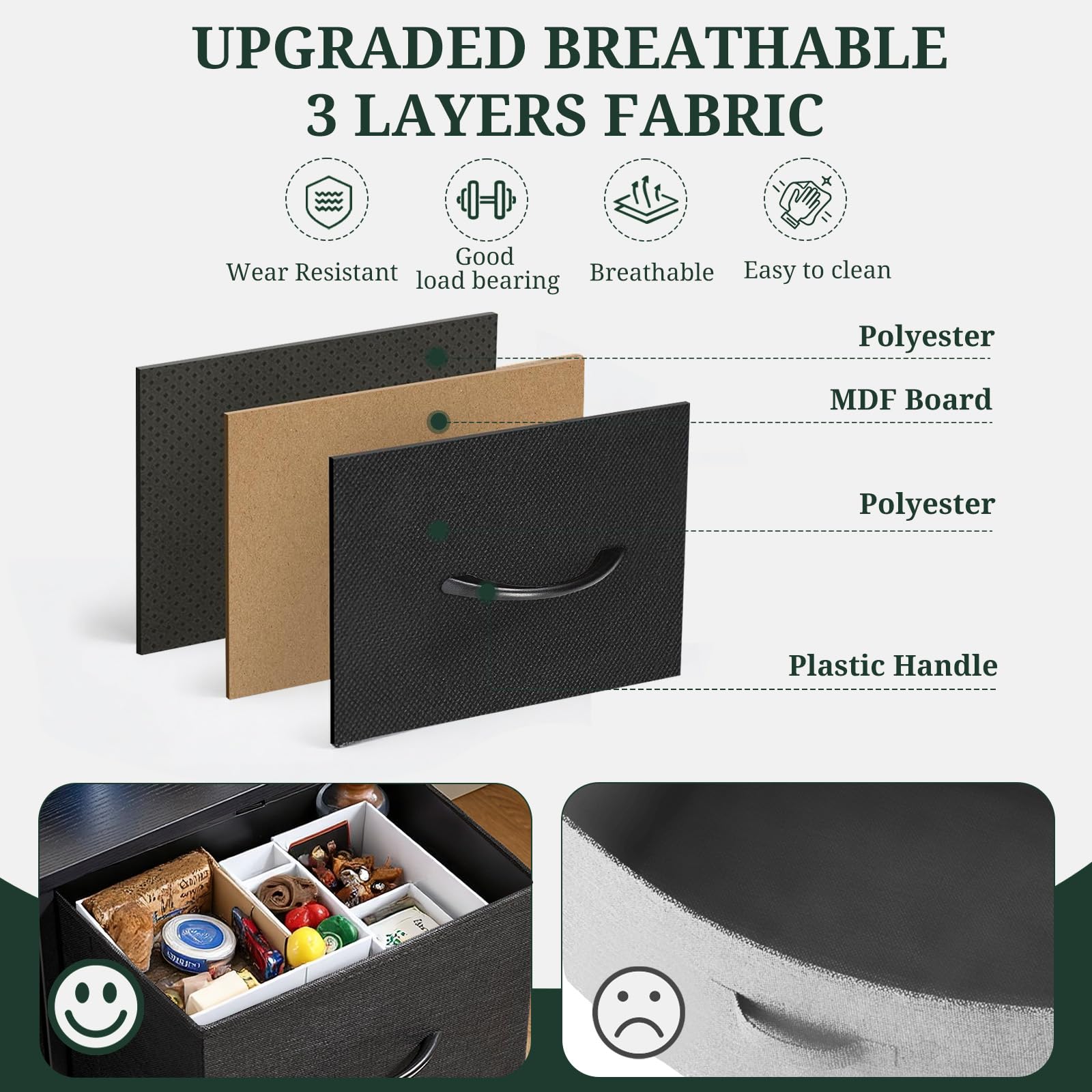 SageNest sturdy top surface supports lamps, plants, or electronics.