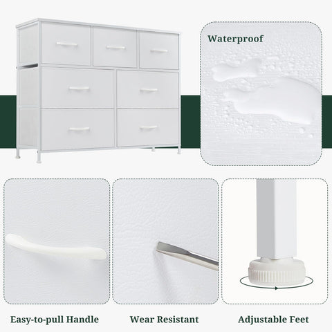 SageNest organized wardrobe with four large and three small drawers.