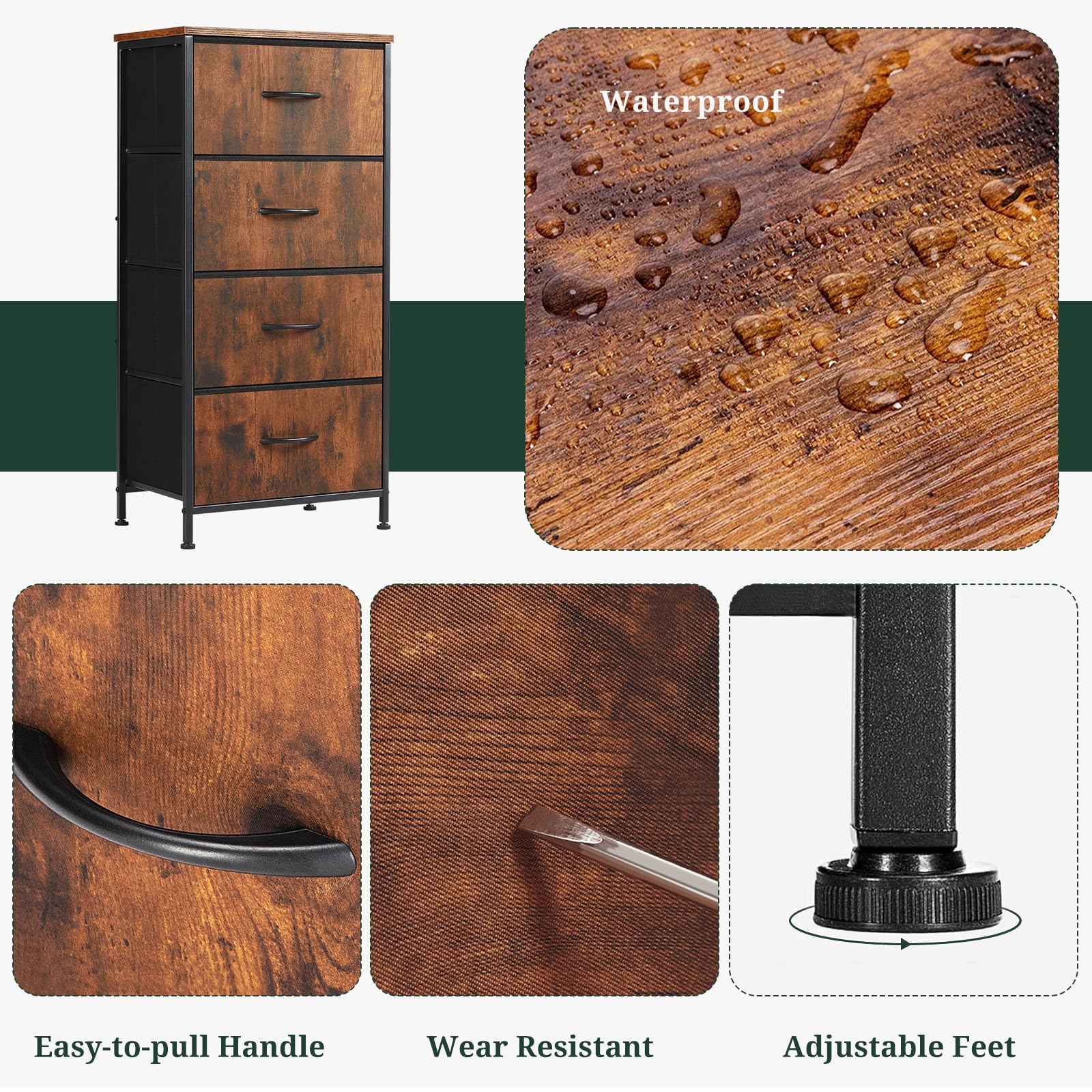 SageNest living room storage nightstand blends style with practical surface space.