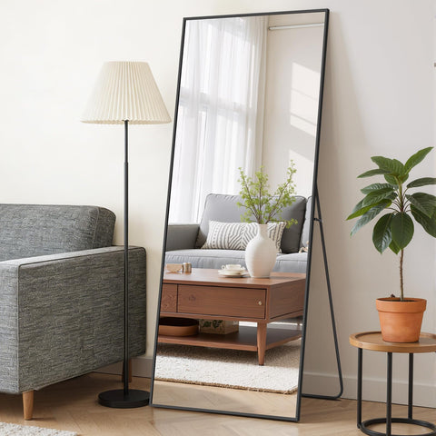 SageNest full-length mirror shows a clear full-body view for outfit checks.