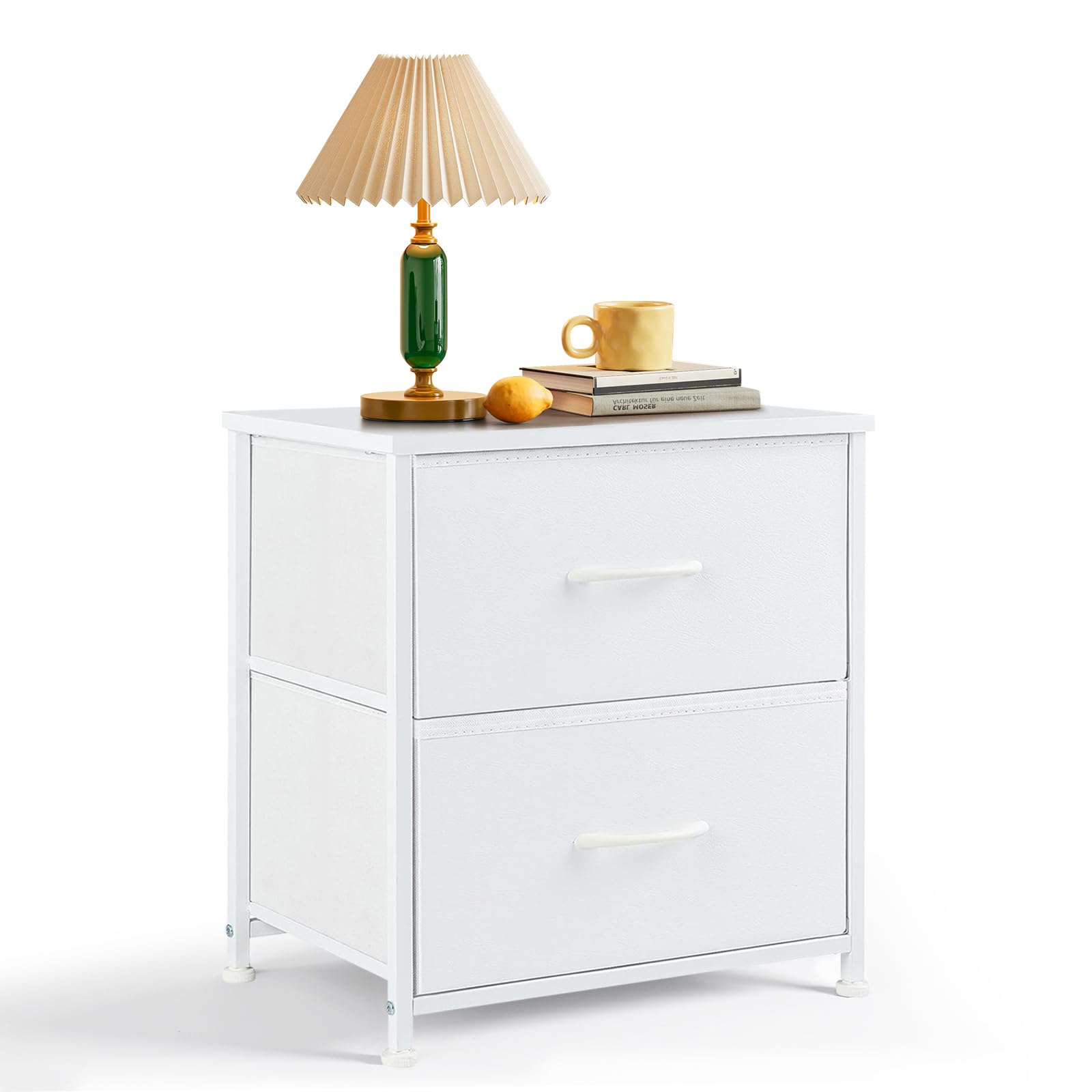 SageNest nightstand with 2-drawer top surface for nighttime essentials organized