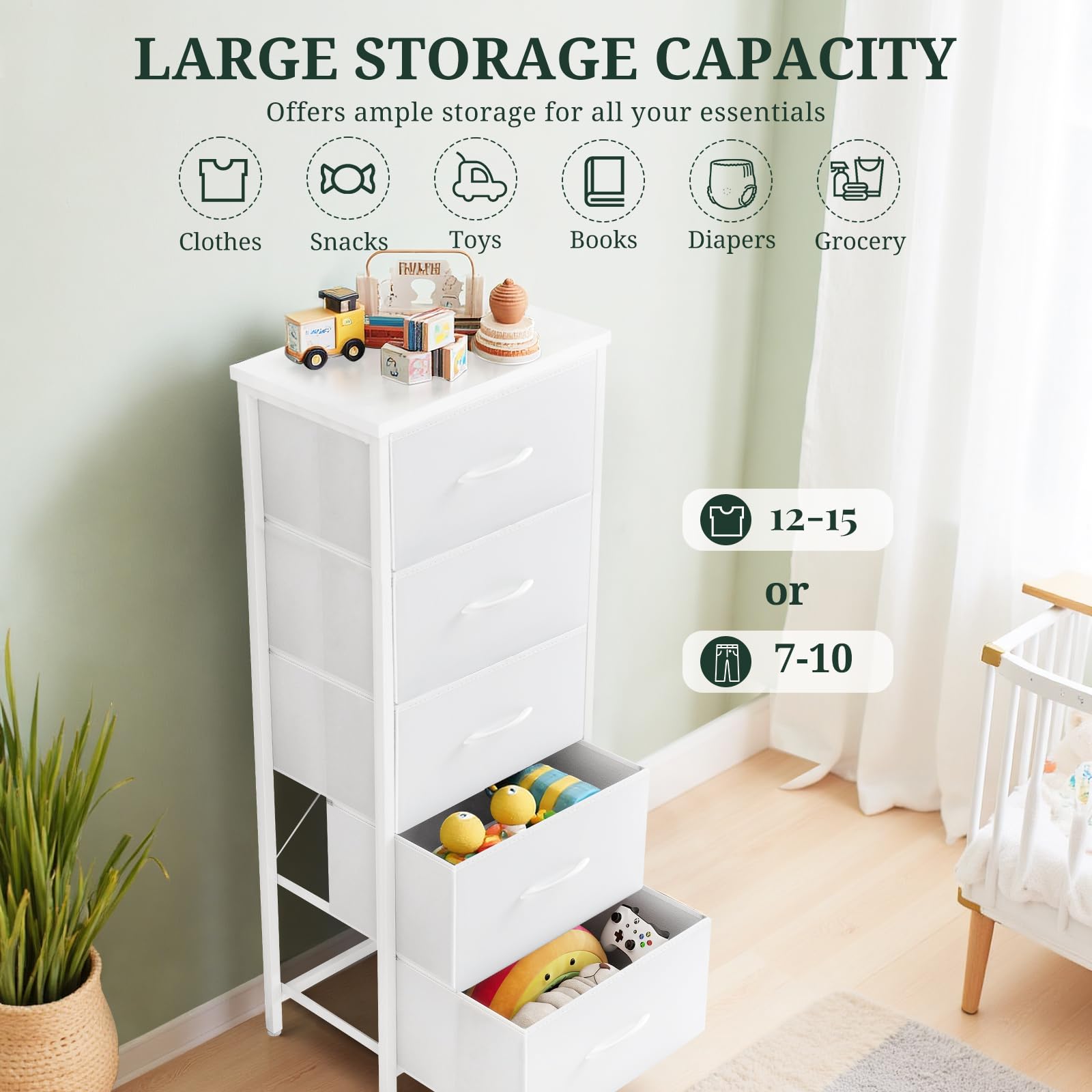 Slim vertical design fits small spaces like apartments and dorms.