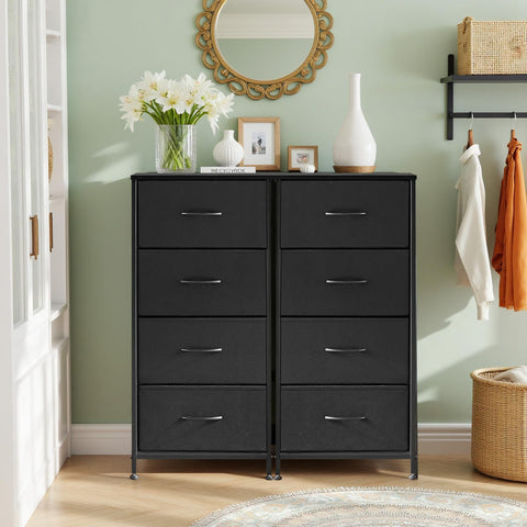 SageNest nightstand four-drawer storage keeps clothes and essentials organized.