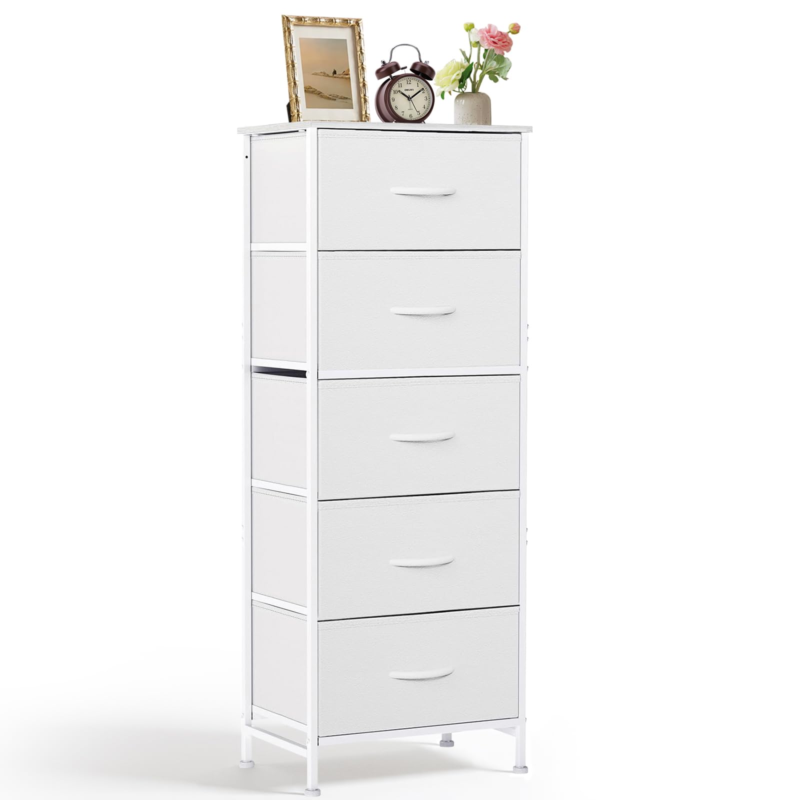 SageNest nightstand with wood top showcases a sturdy surface for lamps.