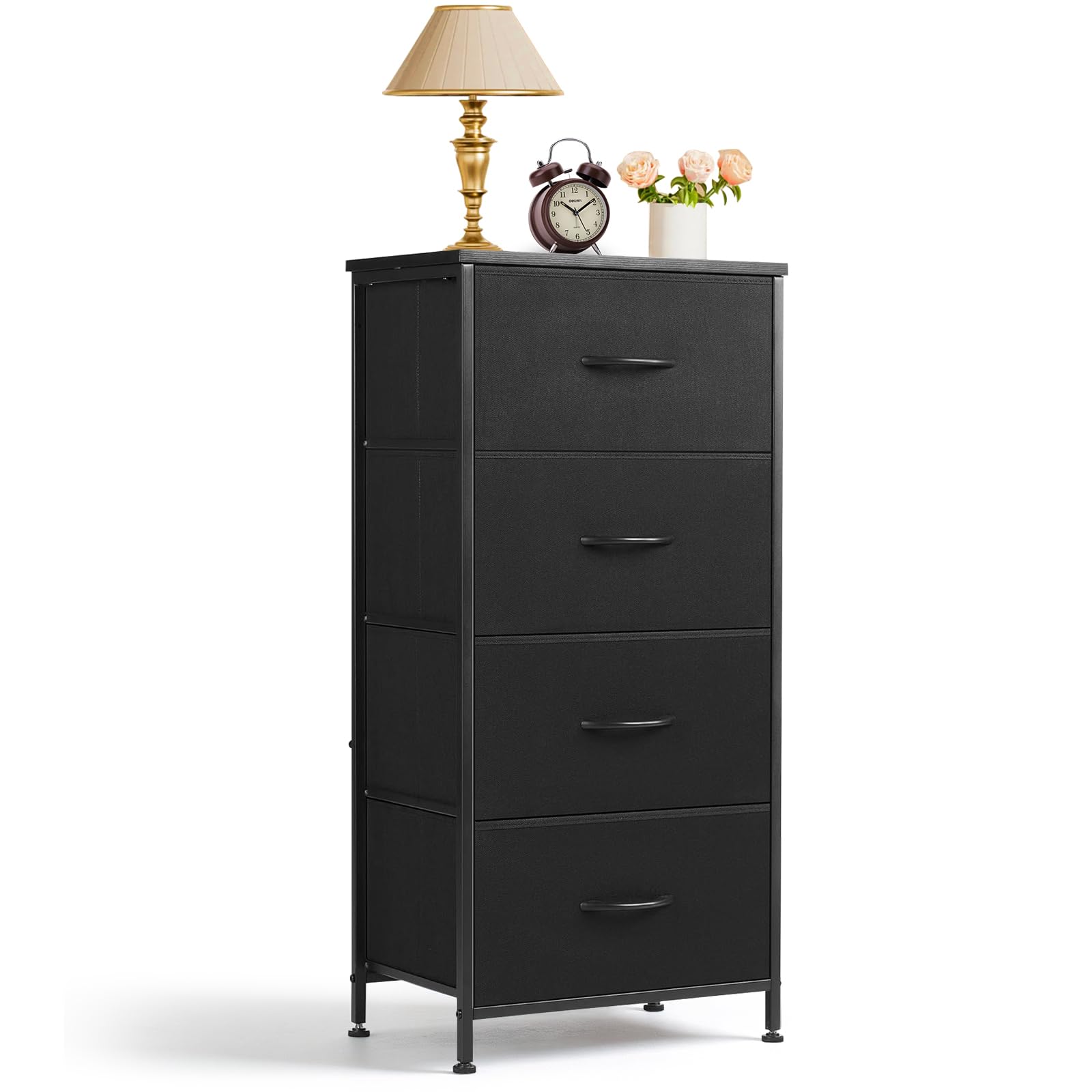 SageNest nightstand wooden top provides a sturdy surface for lamps and decor.