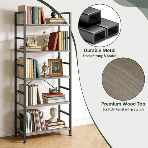 SageNest open shelves with wood-look boards ideal for display and access