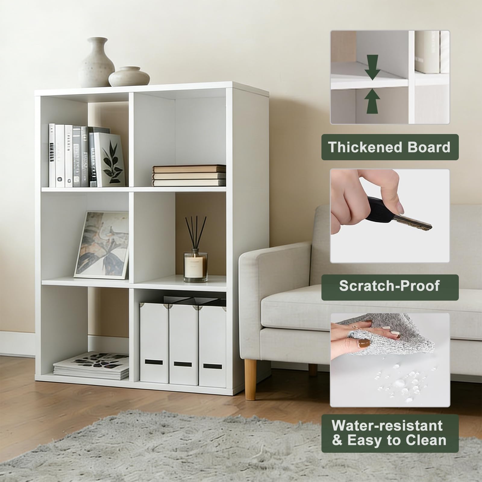 SageNest reversible bookcase installed horizontally to fit compact spaces.