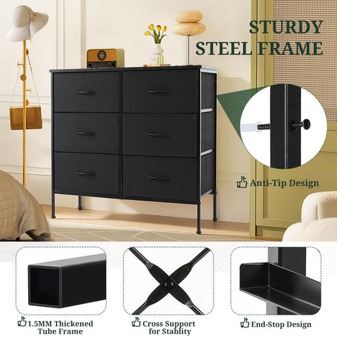 SageNest scratch-resistant wooden top supports lamps, décor, or electronics.