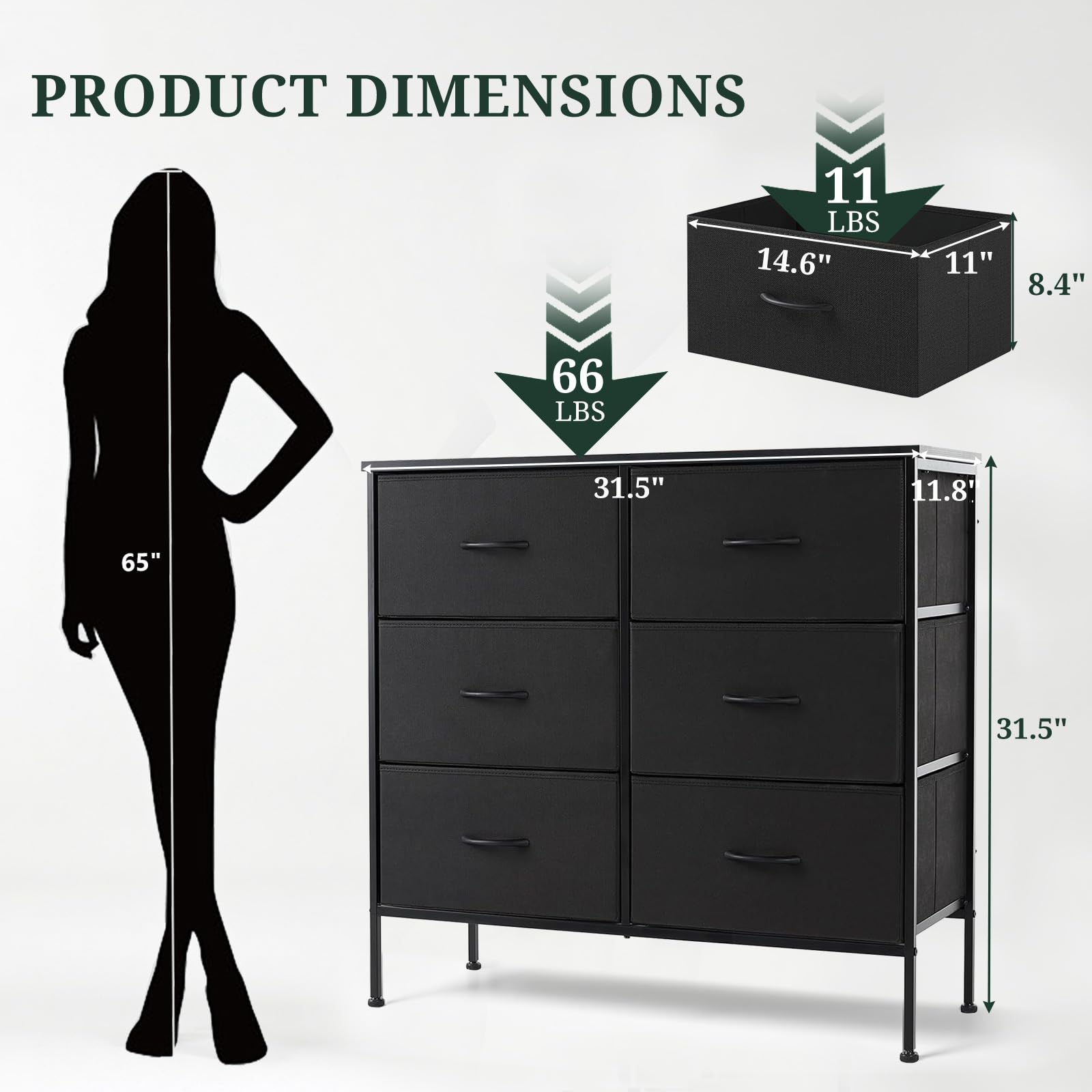SageNest steel frame and fabric drawers provide durable, breathable storage.