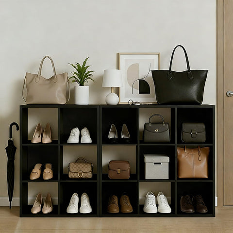 SageNest sturdy base cube storage organizer with neatly organized compartments