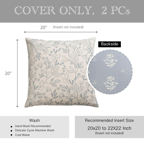 SageSelvas coastal blue farmhouse cover in living room setup on sofa.