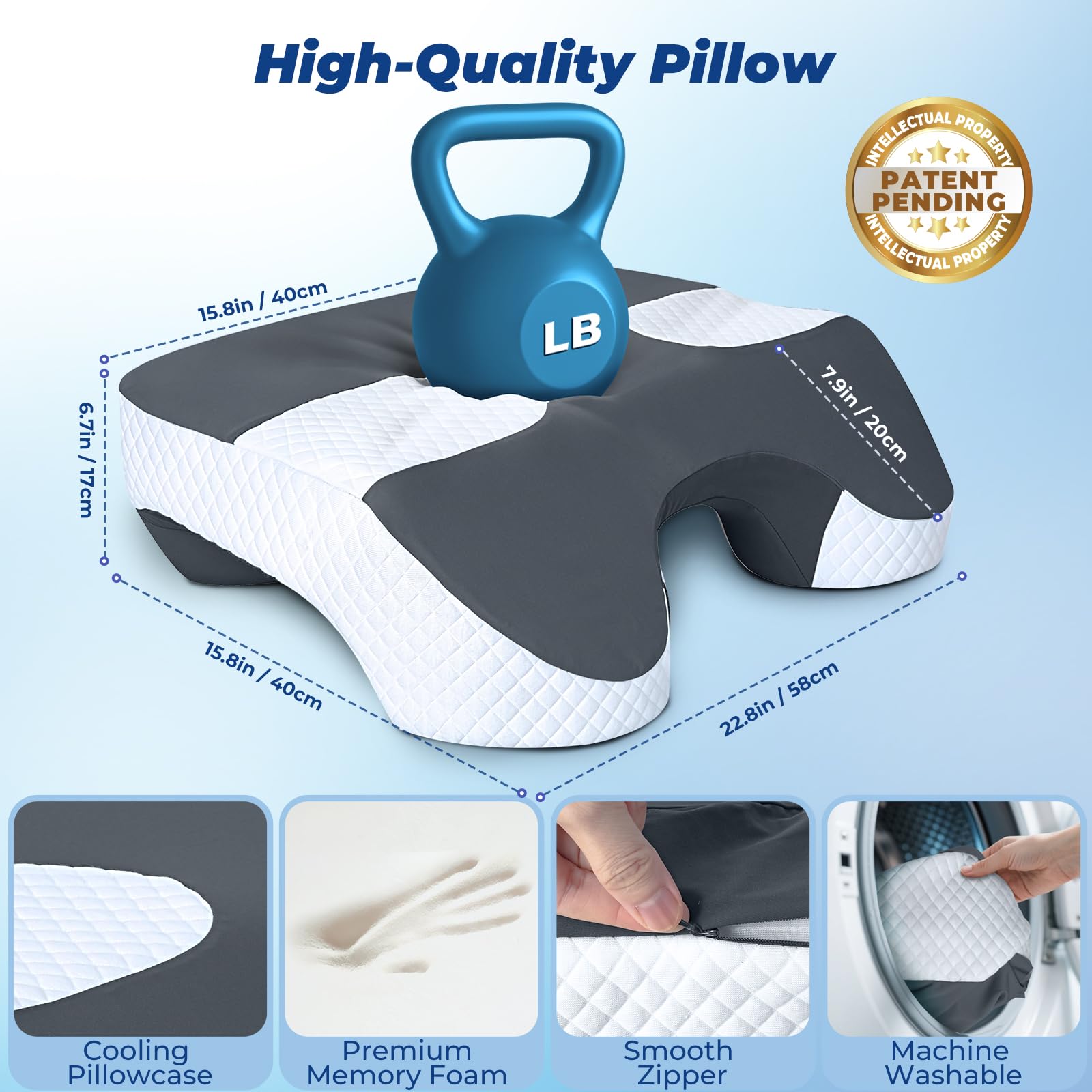 SAHEYER 2-in-1 cervical pillow supports natural neck alignment across positions.