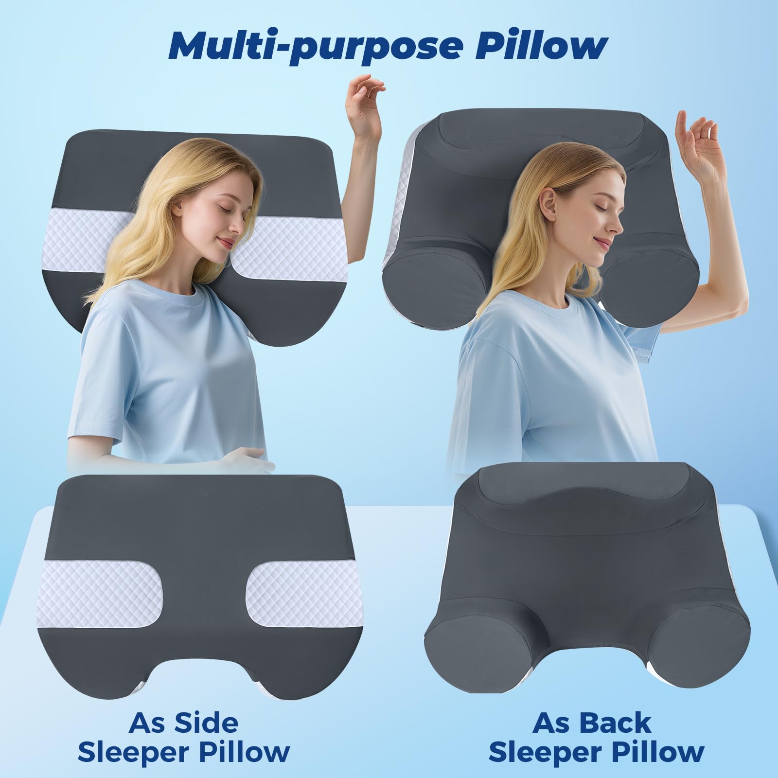 SAHEYER washable mesh pillowcase stays cool and hypoallergenic during rest.