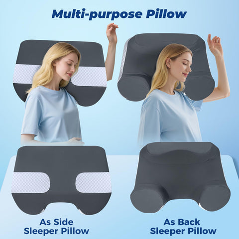SAHEYER washable mesh pillowcase stays cool and hypoallergenic during rest.