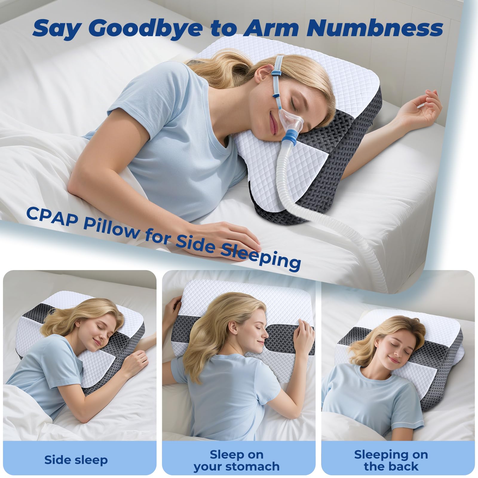 SAHEYER breathable mesh pillowcase keeps you cool and comfy.