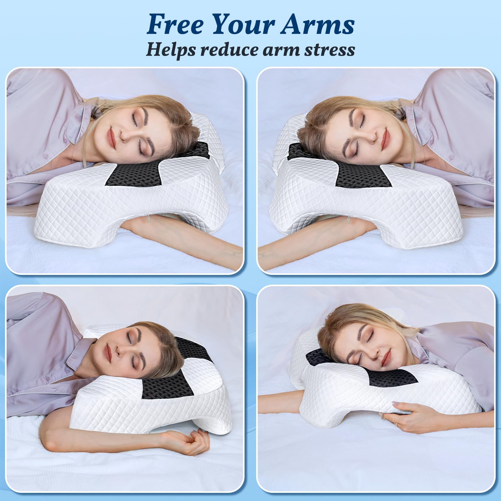 SAHEYER memory foam reacts to body heat for adaptive support.