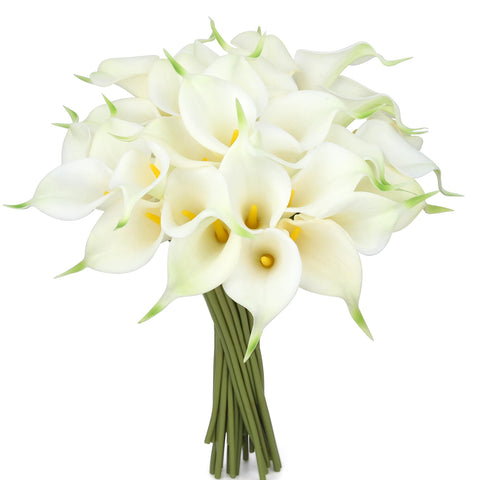 Sahoottie white calla lily 24pc pack for wedding decor.